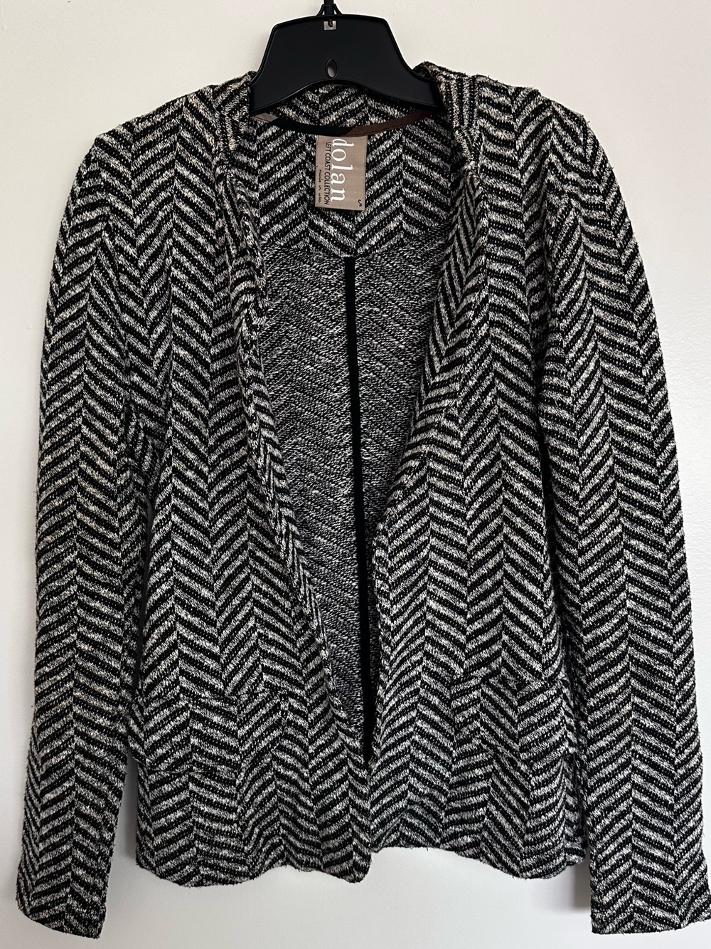 dolan Black & Gray Herringbone Blazer